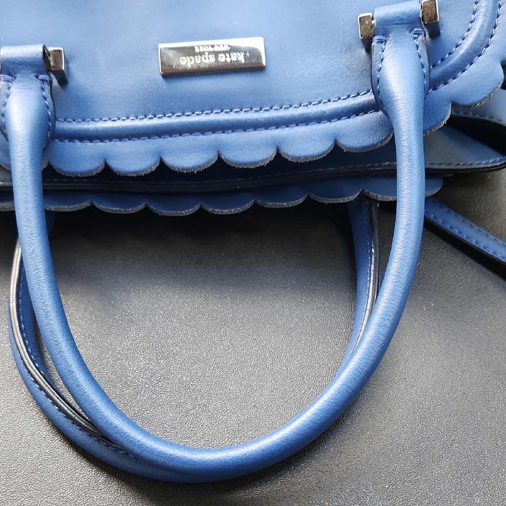 SOLD in bundle - EUC Kate Spade Hyacinth Blue Satchel Bag - Picture 10 of 10